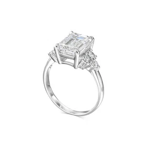 18k White Gold Ring E VVS2 3.25 Ct Lab Created Diamond IGI CERTIFIED Love Gift - Picture 1 of 7