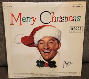 Bing Crosby Merry Christmas LP Decca Stereo 60s Press Holiday Shrink DL 78128 - Picture 1 of 3