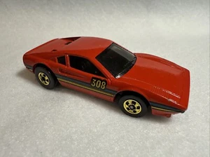 Vintage 1977 Hot Wheels Ferrari 308 Red Diecast Gold Wheels Nice! - Picture 1 of 4