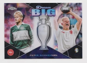 2024 Topps Chrome Sapphire UEFA Black 10/10 Big Dream PETER SCHMEICHEL Denmark - Picture 1 of 3