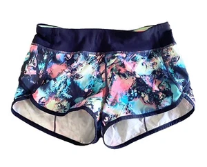 Ivivva Speedy Shorts Mädchen Größe 12 rot blau & pink Stretch atmungsaktiv Laufen - Bild 1 von 3