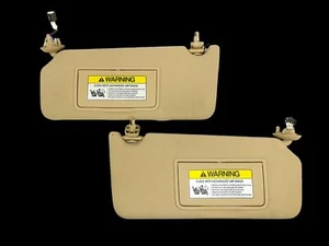 2008 - 12 Honda Accord Sunvisor set OEM Ivory TAN Pair illuminated sun visors - Picture 1 of 8