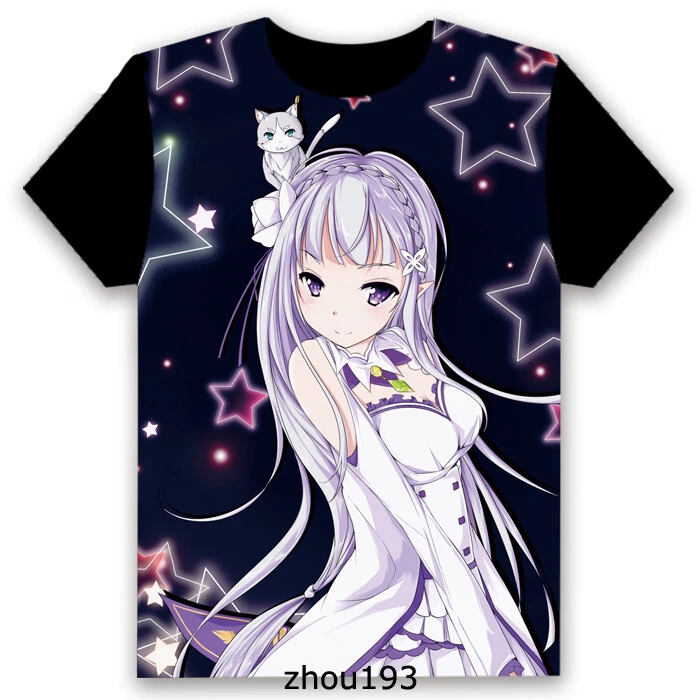 Re:Zero kara Hajimeru Isekai Seikatsu Hombres Mujeres Camiseta Manga Corta Z8 Foto 1 de 1