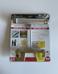 Rite Lite Wireless LED Picture Light Battery Operated Frame Lamp with Mount NEW
