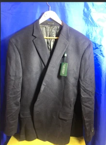 Men's Ralph Lauren Navy Camel Hair Blazer Size 60R - Picture 1 of 2