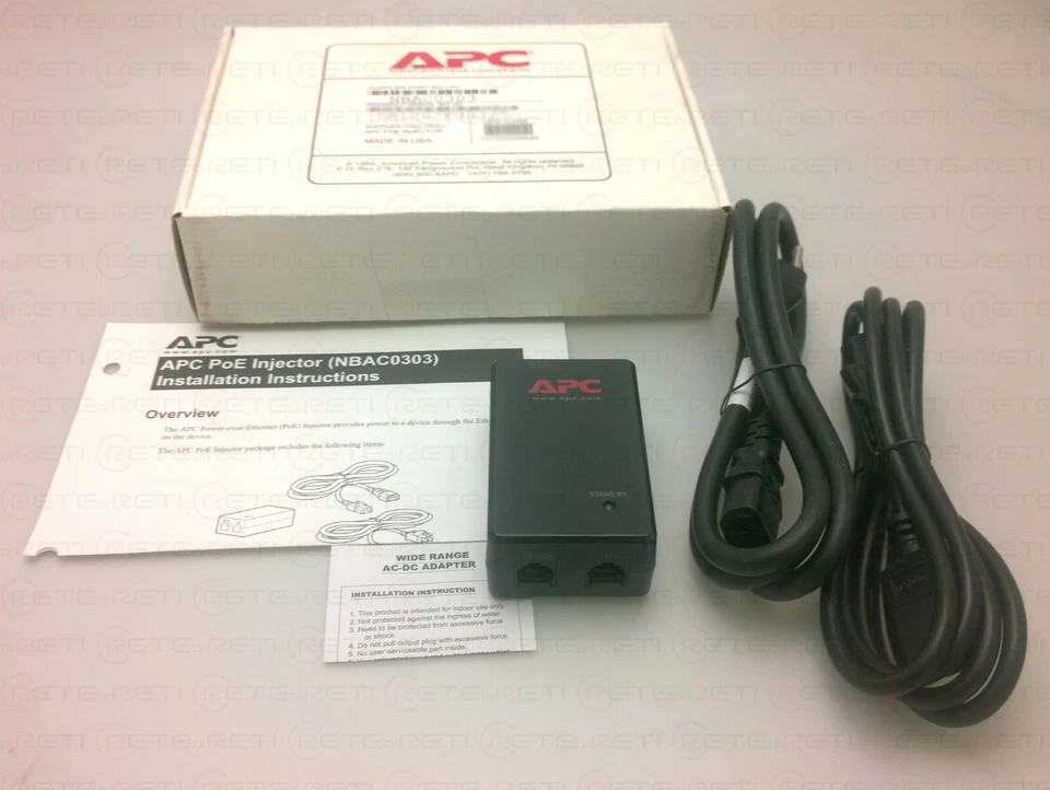 € 65+IVA APC NBAC0303 48V 16W PoE Injector  - BRAND NEW - Immagine 1 di 1