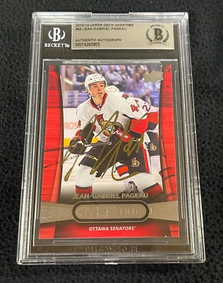 J.G. Pageau Signed 2013/14 UD Overtime Rookie Card #64 BAS Certified - Image 1 of 2