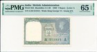 Government of India India 1 Rupee 1940 George Vi S/No 551x15 Pmg 65Epq