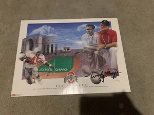 Woody Hayes Artist Print SIGNED OHIO STATE BUCKEYES FOOTBALL Auto Autograph - Picture 1 of 6