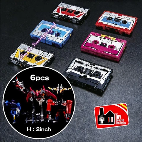THF-01P 6-Tape Cassette Soundwave Laserbeak 2in Robot Action Figure Toy NoBox Cover