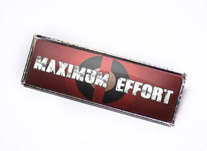 Deadpool Inspired Maximum Effort ID Style Badge - Picture 1 of 2