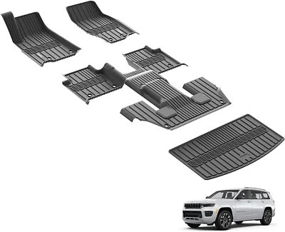 3W Floor Mats & Trunk Liner for Jeep Grand Cherokee L 2021-2025  TPE All Weather - Image 1 of 4