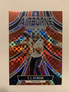 2024 Panini Rookies & Stars CJ STROUD AIRBORNE RED PLAID PRIZM #A-CSD - Texans - Picture 1 of 2