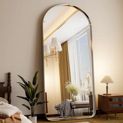 71"x30" Large Arched Full Length Floor Standing Mirror with Rounded Corners, ... - Image 1 of 4