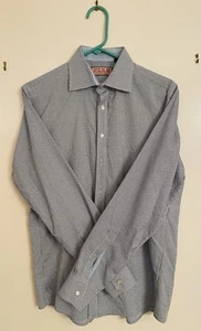 Pristine Men's Thomas Pink, Pink Label Blue&White Button Down, Size 15.5 (39cm) - Picture 1 of 7