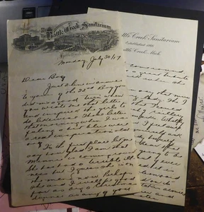 BATTLE CREEK SANITARIUM LETTER HEAD PAPER SCARCE KELLOG ITEM CAN.SHIP $1.99 - Picture 1 of 4