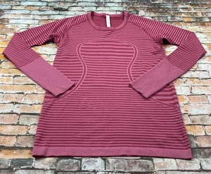 Lululemon Swiftly Tech Shirt Pink 12 Long Sleeve Athletic Thumb Hole Womens - Picture 1 of 14