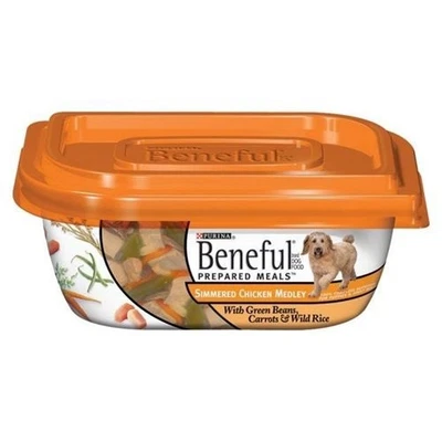 Comidas preparadas benéficas Purina a fuego lento pollo medley comida húmeda para perros, 10 OZ Foto 1 de 2