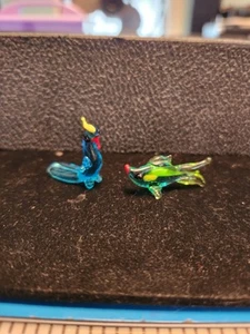 Tiny Blown Glass Fish And Bird - Picture 1 of 4