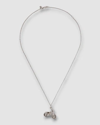 Collar colgante Sydney Evan de oro blanco de 14 k con diamantes para motocicleta para hombre Foto 1 de 2