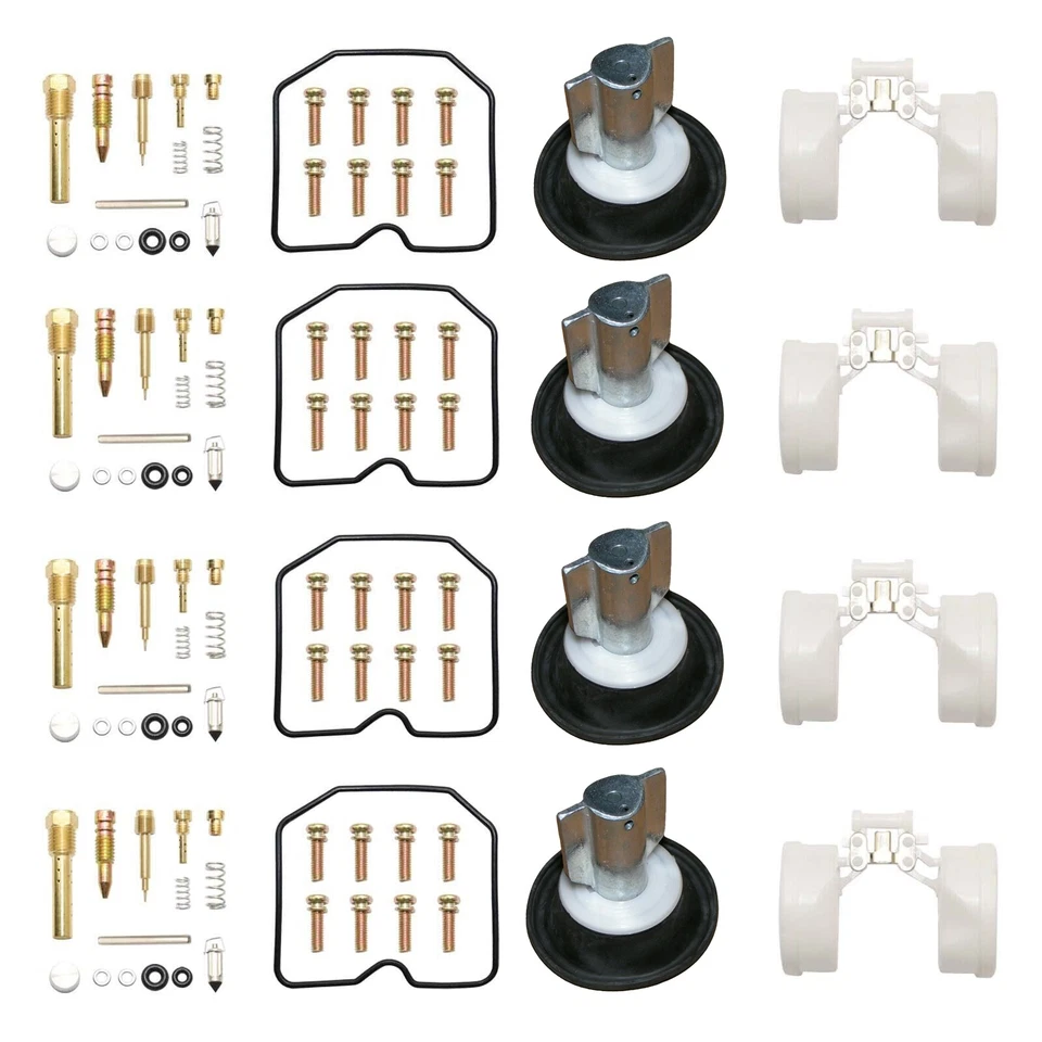 4X Para Kawasaki Ninja 600R ZX600 1988-1997 Carburador Kit Reparación Diafragma Flotador Foto 1 de 4