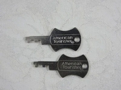 2 Vintage American Tourister Luggage Replacement Keys for Cam Lock - Excellent - Image 1 of 3