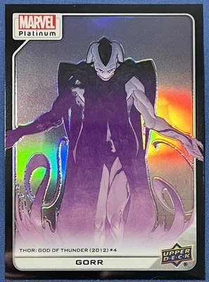 2023 Upper Deck Marvel Avengers #133 GORR High Series Black Rainbow Parallel SP Foto 1 de 4