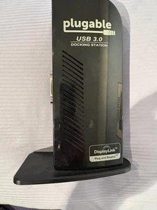 Plugable USB 3.0 Universal Laptop Docking Station Dual Monitor Windows UD-3900 - Picture 1 of 7