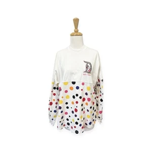 Disneyland Resort Rock The Dots Spirit Jersey Size S Small White Rainbow Glitter - Picture 1 of 8