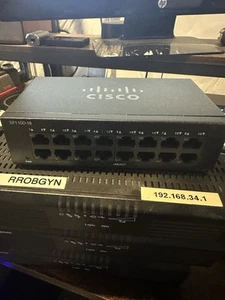 Cisco SF110D-16 16 Port 10/100 Mbps Ethernet Network Switch - Picture 1 of 2