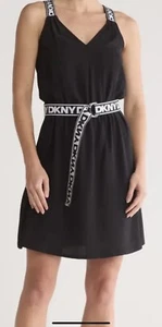 DKNY Women's Sleeveless V-Neck Fit&Flare Evening Dress Color Black Size 16 ( L) - Picture 1 of 4