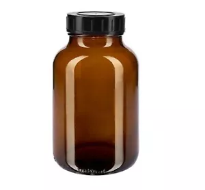 Weithalsflasche Braunglas mit Schraubdeckel 1000ml Apothekerglas Glasart III - Bild 1 von 1