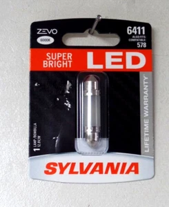 Luz LED Sylvania ZEVO 6411 Blanca 6000K Una Bombilla Interior Domo Actualización Ajuste OE - Imagen 1 de 2