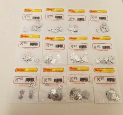 600 piezas Vintage Sulyn 1/2" Roseta Flor Lentejuelas Metálicas Plata Costura Artesanía Foto 1 de 2