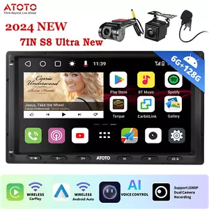 ATOTO S8 Ultra New 7IN 2DIN Car Stereo-6G+128G Front & Rear Camera Bundle,4G LTE - Picture 1 of 8