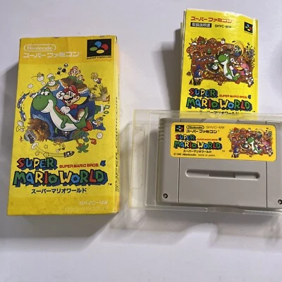 Super Mario World Nintendo Super Famicom SNES NTSC-J JAPAN 1990 Game Complete - Image 1 of 4
