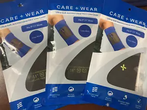 (x3) Cuidado + desgaste, cubierta de línea PICC antimicrobiana ultra suave, bíceps de 9"-11", negra - Imagen 1 de 3