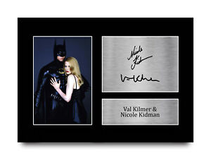 Val Kilmer & Nicole Kidman Batman Forever Gifts Signed A4 Photo Print Movie Fan
