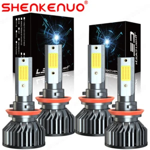 H11+H11 LED Headlight Bulbs Hi Low Beam 4X For Chrysler Town & Country 2008-2016 - Picture 1 of 12