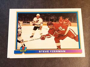 1991 Bowman UNCUT PROOF Pre-Production Sample Steve Yzerman Detroit Red Wings