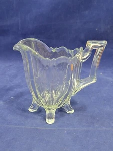 Vintage Art Deco Glass Creamer Pitcher, Indiana Glass From The Early 1900s - Picture 1 of 15