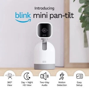 2022 Blink Mini 1 - Pan-Tilt Mount Rotating Indoor Plug-In Security Cam - Picture 1 of 9