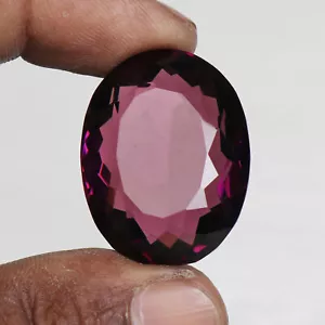 Piedra preciosa suelta de amatista púrpura grande corte facetado 105 quilates para envolver alambre - Imagen 1 de 4