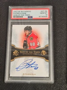 2007-08 SP AUTHENTIC PATRICK KANE ST-PK SIGN OF THE TIMES ROOKIE AUTO PSA 10 - Picture 1 of 2