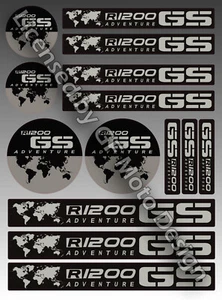 Adventure Motorcycle BMW R1200 GS Decal Motorrad 14 Sticker R1200gs Black /533 - Picture 1 of 1