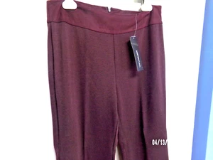 NEW WITH TAGS NORTON STUDIO WOMEN CASUAL PANTS WINE COLORED SIZE M - Picture 1 of 6