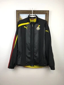 Vintage Ghana Football Jacket Black Soccer Track Top Puma National Mens Size L - Picture 1 of 15