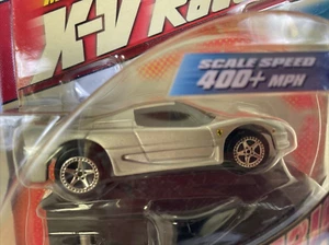 RARE Hot Wheels Mattel Motorized X-V Racers SILVER FERRARI F50 NIP 1999 - Picture 1 of 8