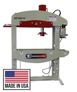 Iroquois 100 Ton 32" Wide Shop Press, 14 Ton Press Power Slide Head Made in USA - Picture 1 of 4
