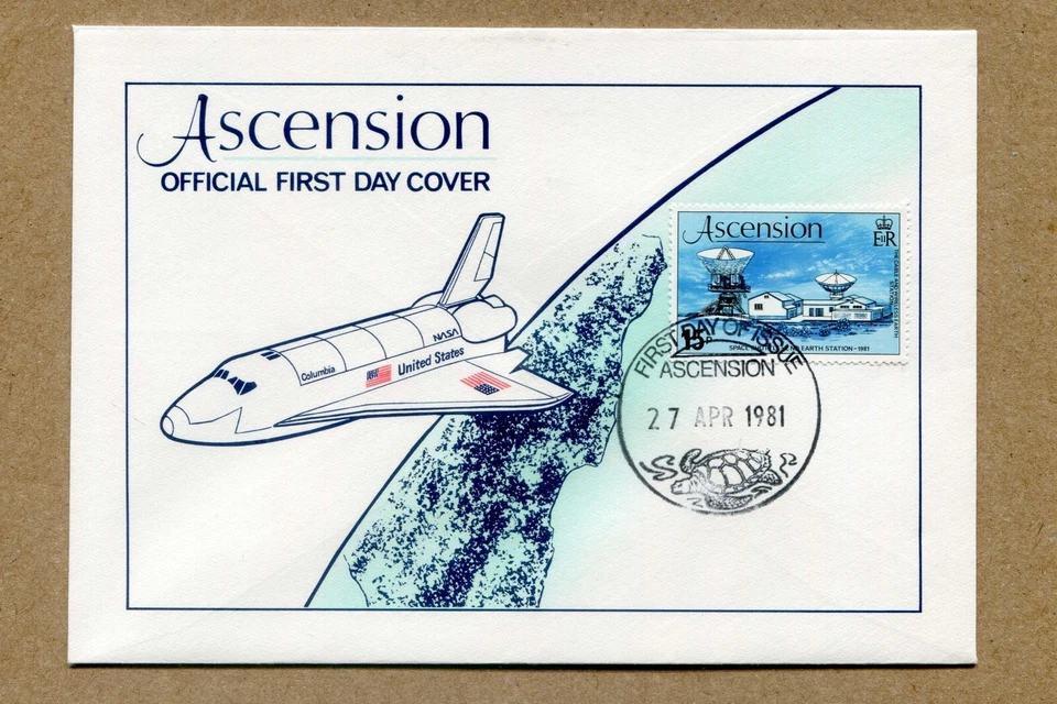 ASCENSION ISLAND, U.K. U.S. SPACE SHUTTLE First Day Cover. APR. 27, 1981 FDC - Image 1 of 2
